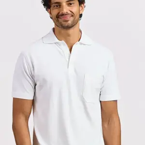 Herren Piqué Polo mit Brusttasche